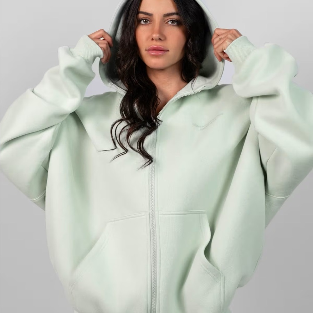 NWT COMFRT Pastel Collection Mint Zip Hoodie